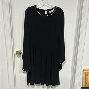 Chic Black Dress with Studded Details